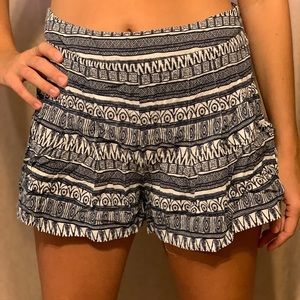 Blue and white shorts